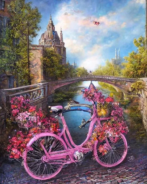 Photorealistic A Stunning Portrait Of A Lone Bike C Openart