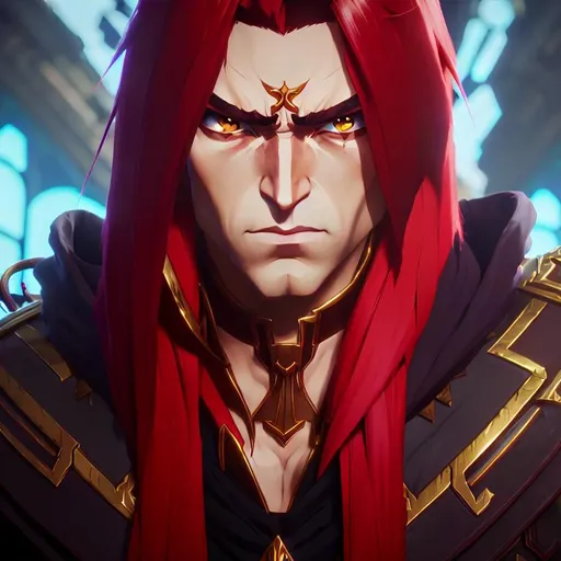 Strong And Stoic Male Elf Man Elf Red Hair Left E