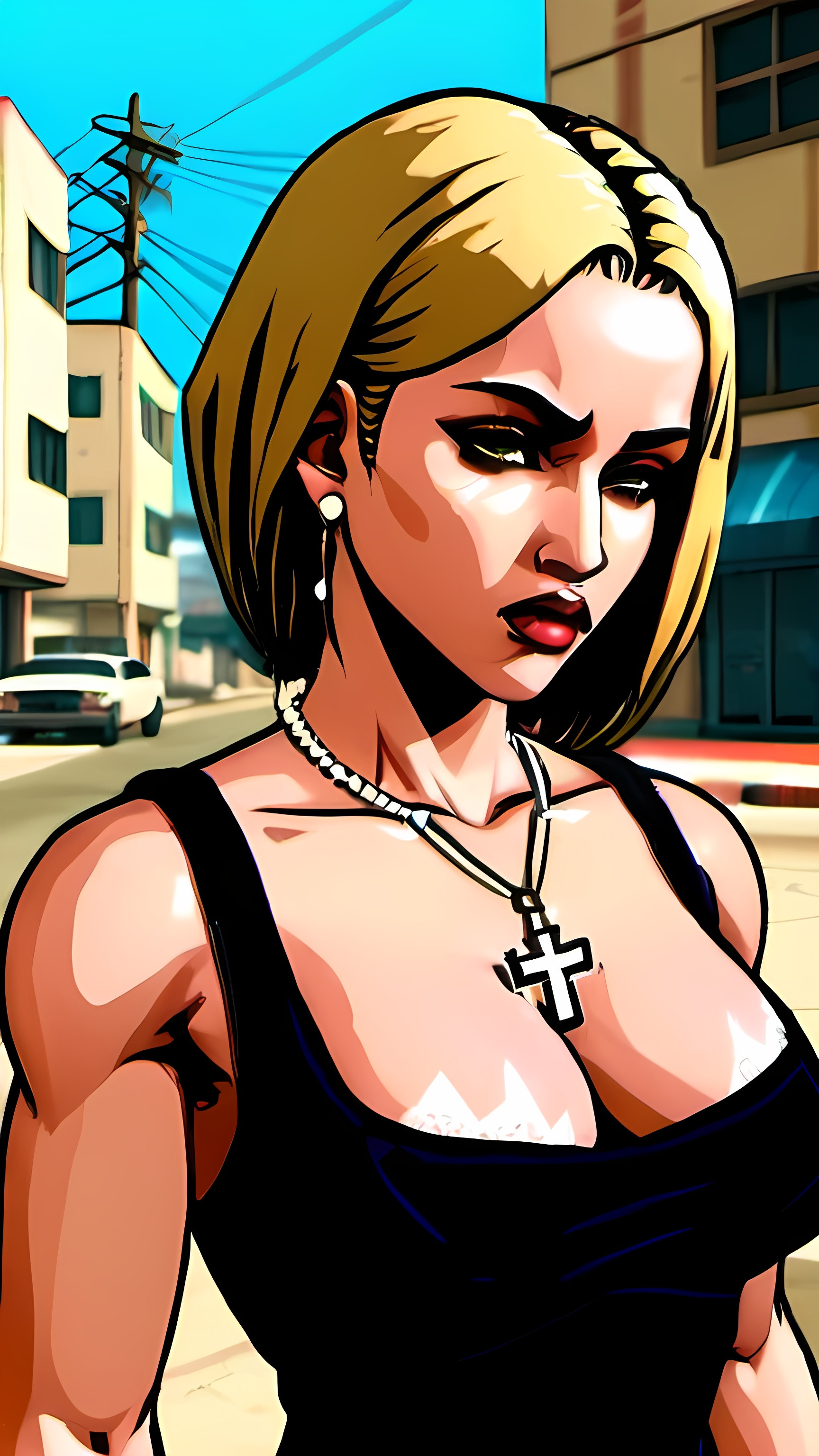 Gta San Andreas Madonna Lots Of Details In Backgr