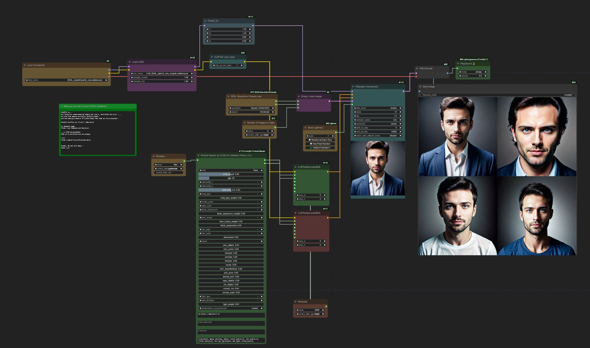 Quick LCM Portraits In Good Quality ComfyUI Workflow