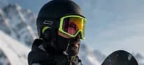 Skier in goggles and helmet