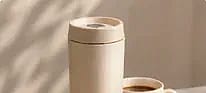 Coffee cup and kraft packaging