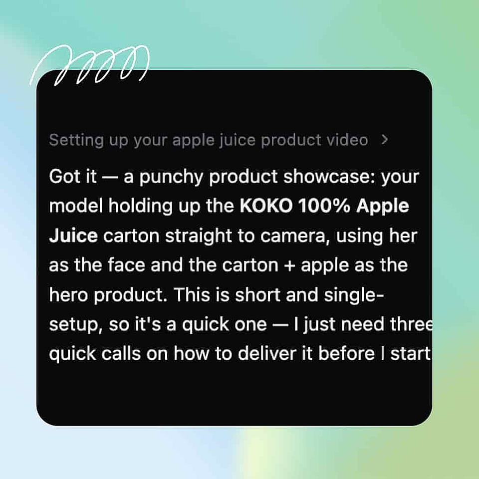 Direct the product demo