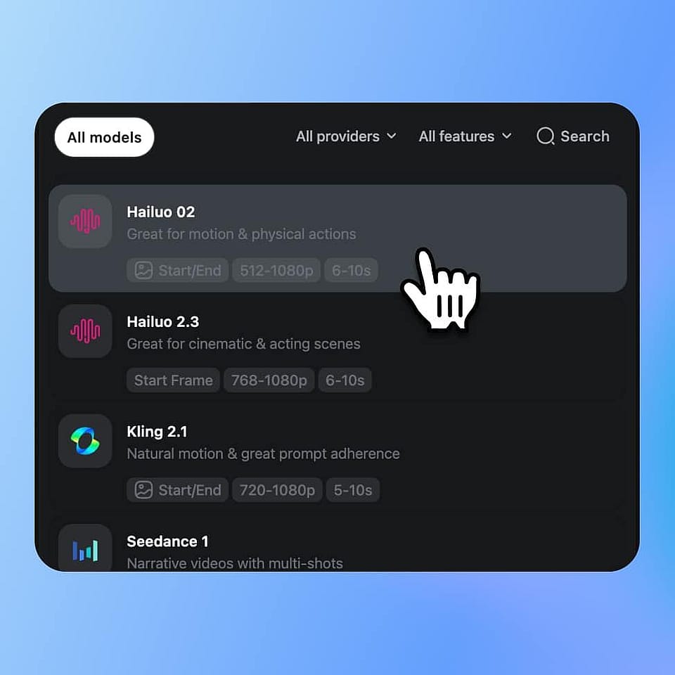 Choose your settings