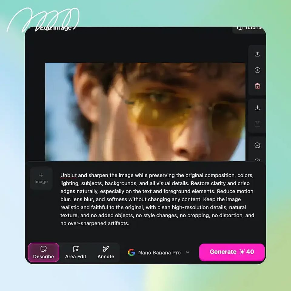 Apply Unblur Enhancement