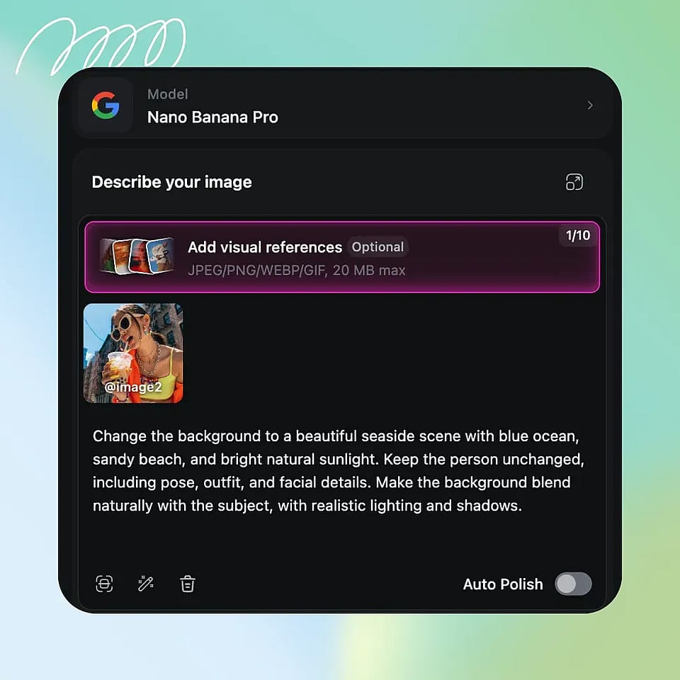 Choose or Generate a New Background