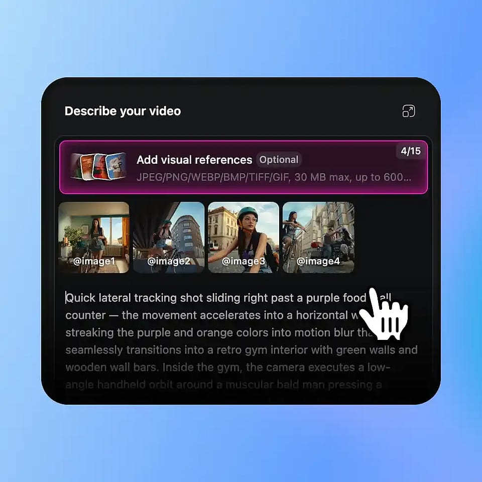 Step 01 — Describe your celebrity persona or upload a reference