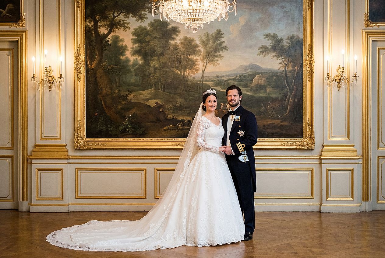 Royal and Regal Portrait AI wedding photo example