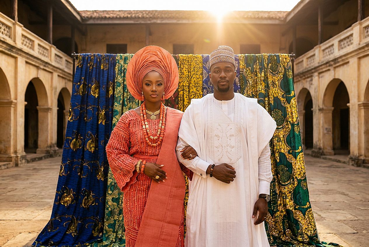 Nigerian and West African Wedding AI wedding photo example
