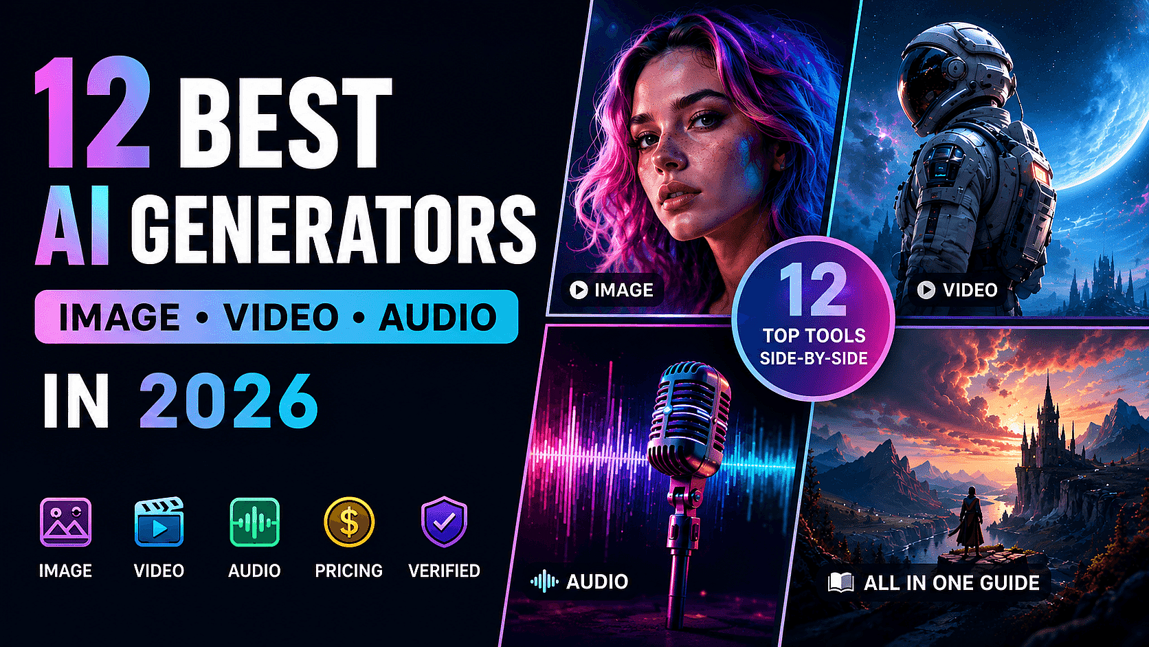 12 Best AI Image, Video & Audio Generators in 2026 (Tested & Compared)
