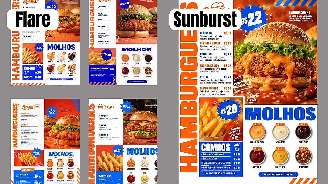 Make menus, event cards, and thumbnails