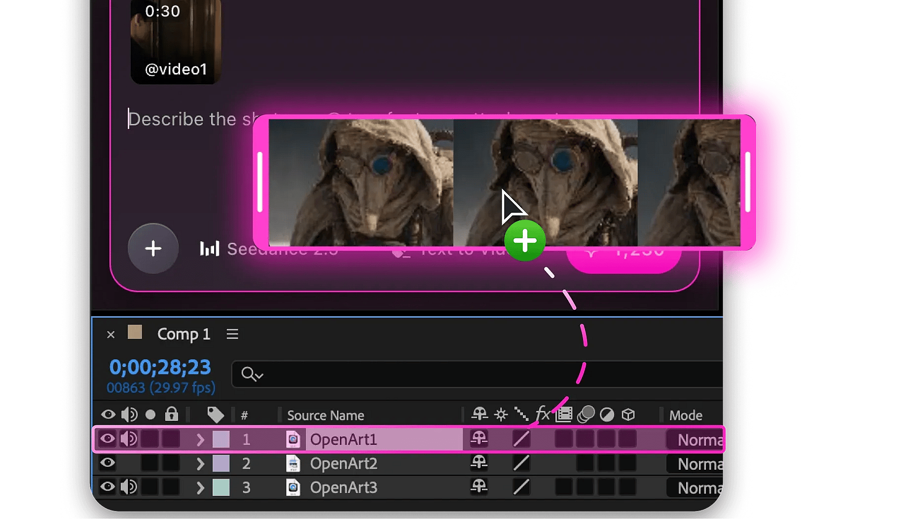 Use your timeline footage as a reference