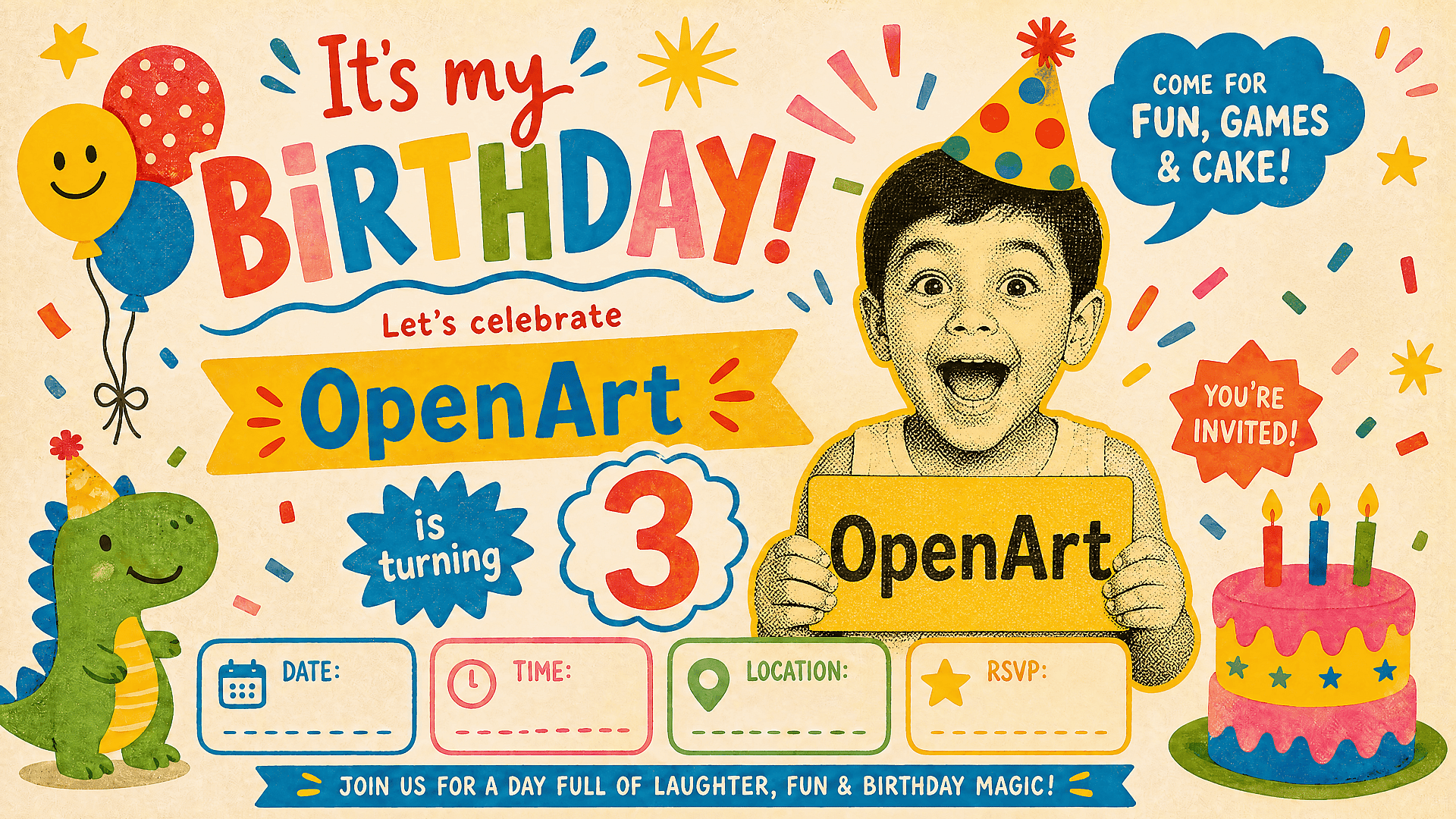 Birthday and Invitation Posters
