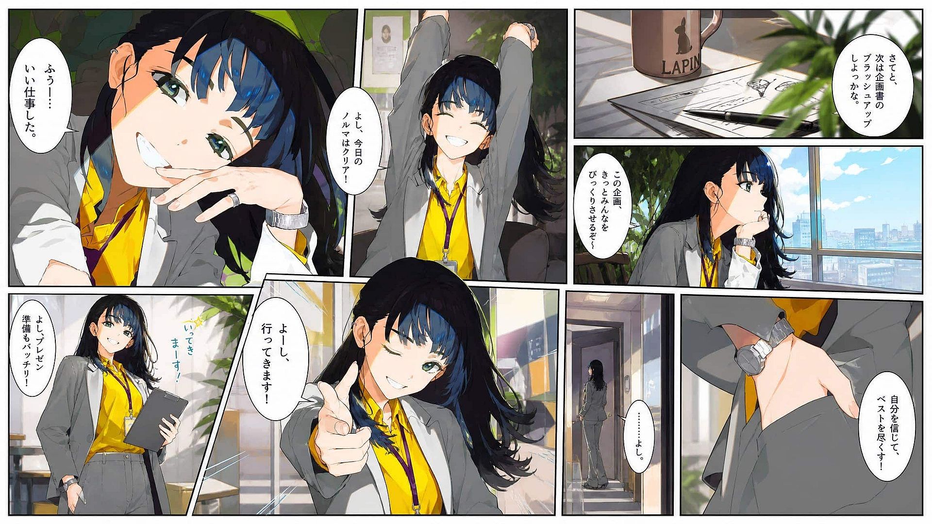 Anime scenes and manga panels