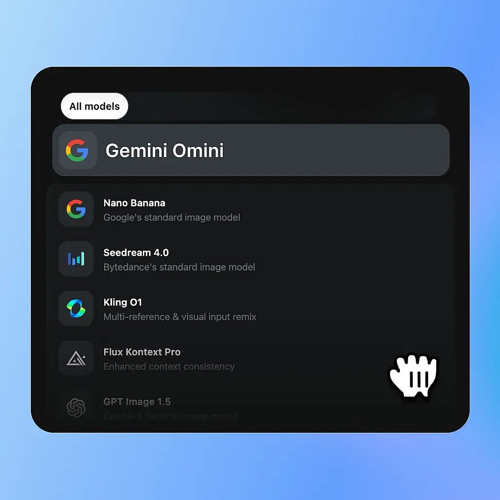 Choose Gemini Omni