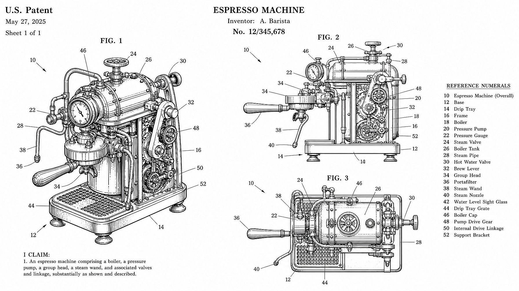 Patent-Style Line Art