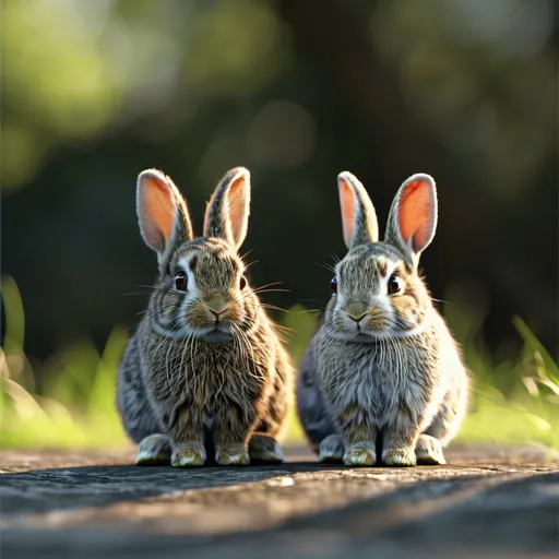 Prompt: create image of rabbits