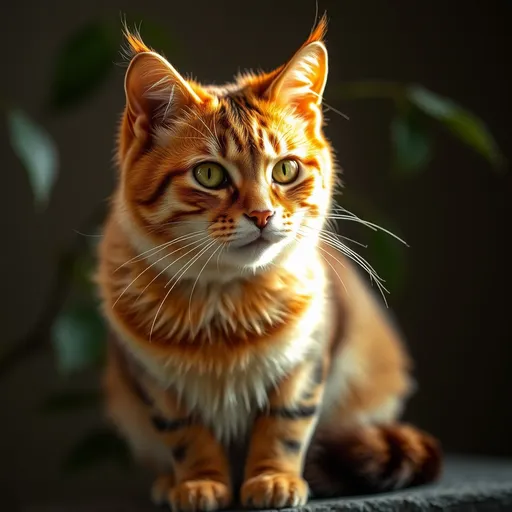 Prompt: golden-shaded cat