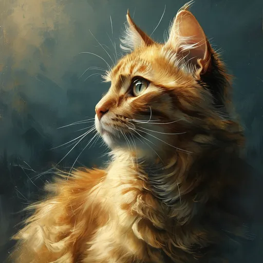 Prompt: golden-shaded cat