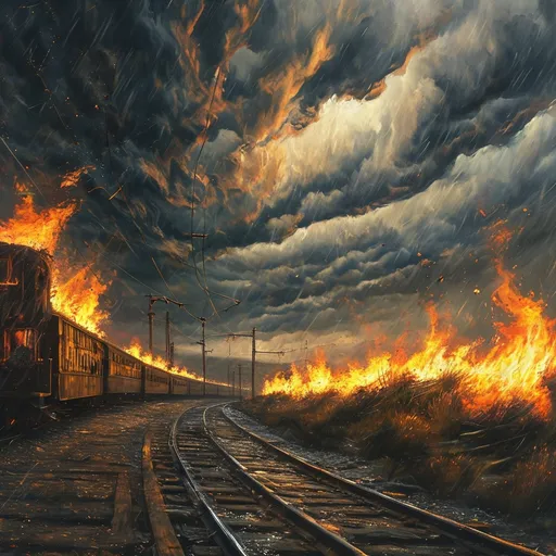 Prompt: On and on we rode the storm
The flame has died and the fire has gone