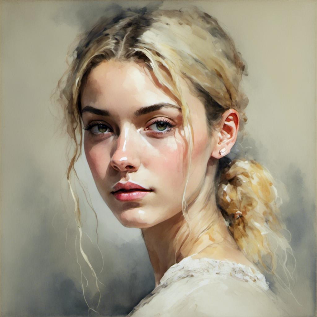 portrait of a woman , blonde , pigtails | OpenArt