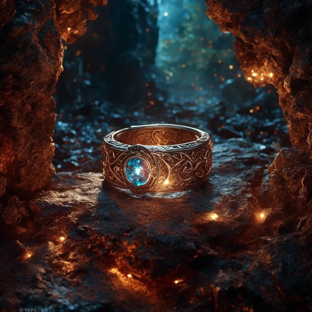 Prompt: <mymodel>(magic ring of spell storing), (enchanting), glowing runes, intricate details, fantasy realm, shimmering aura, ornate design, mystical energy, deep enchanted forest background, vibrant colors, ethereal lighting, high depth, ultra-detailed, captivating ambiance, evokes wonder and curiosity, magical atmosphere.