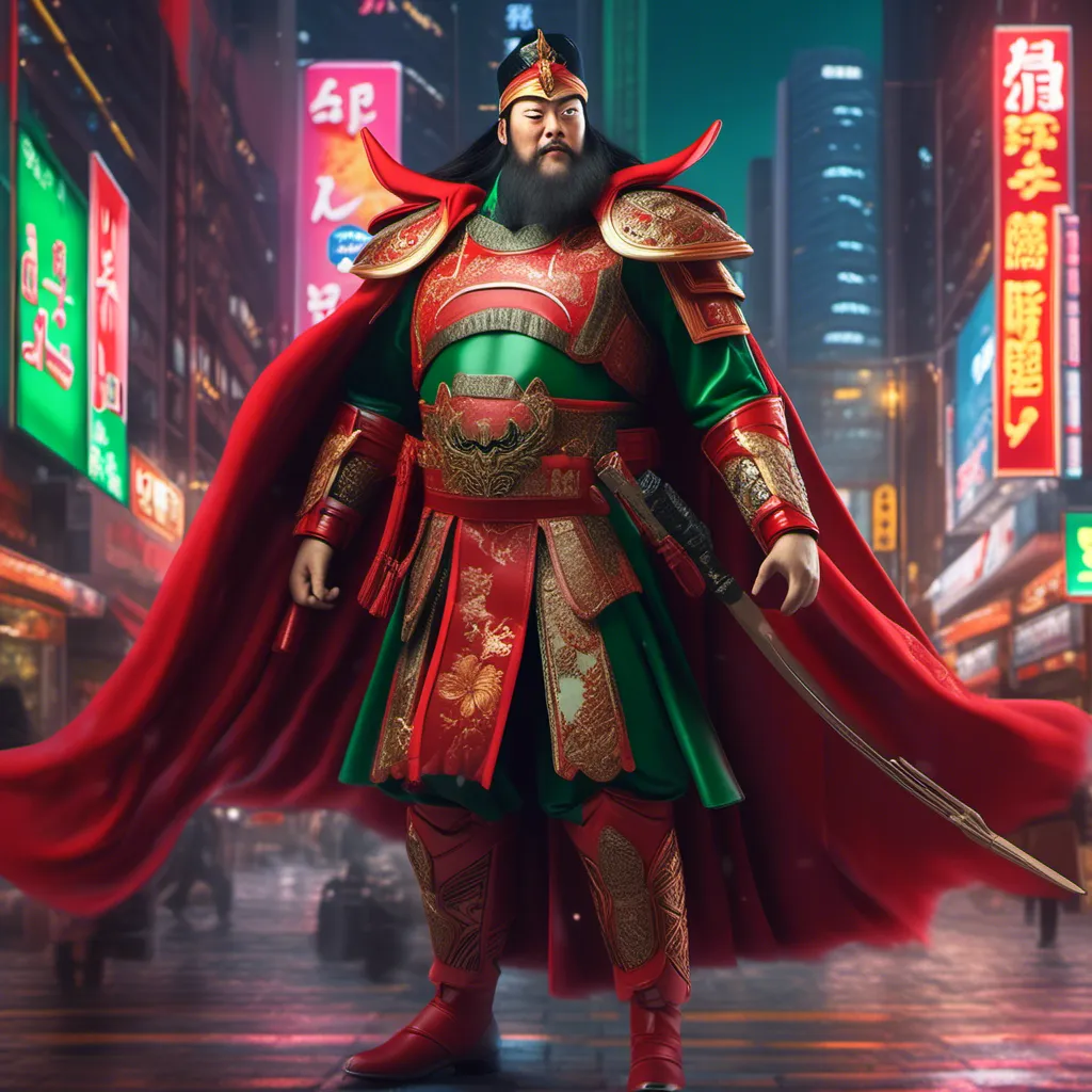 Prompt: one hybrid superhero character, Mix Santa Klaus and Guan Yu, in realistic background of Hong Kong, with weapon, happy facial expression, detailed armor and cape, 4K, detailed facial expression, superhero, vibrant colors, intense gaze, advertisement-worthy, realistic, detailed illustration, professional, vibrant lighting
<mymodel>