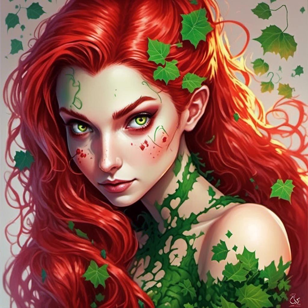 Hypnotic poison ivy hypnotized glow... | OpenArt