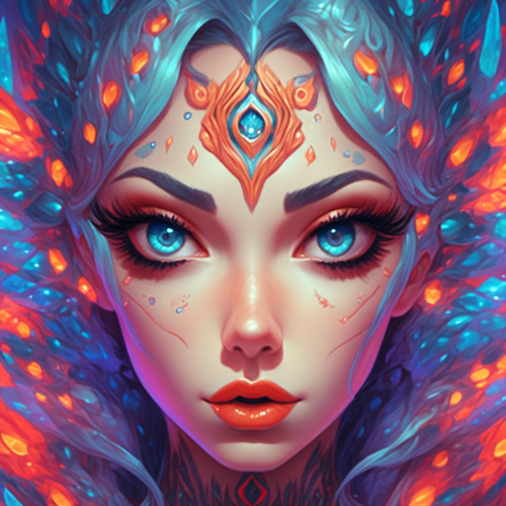 close up portrait hypnotic siren