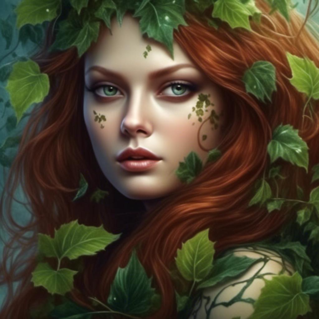 Close up portrait ruslana korshunova poison ivymymodel