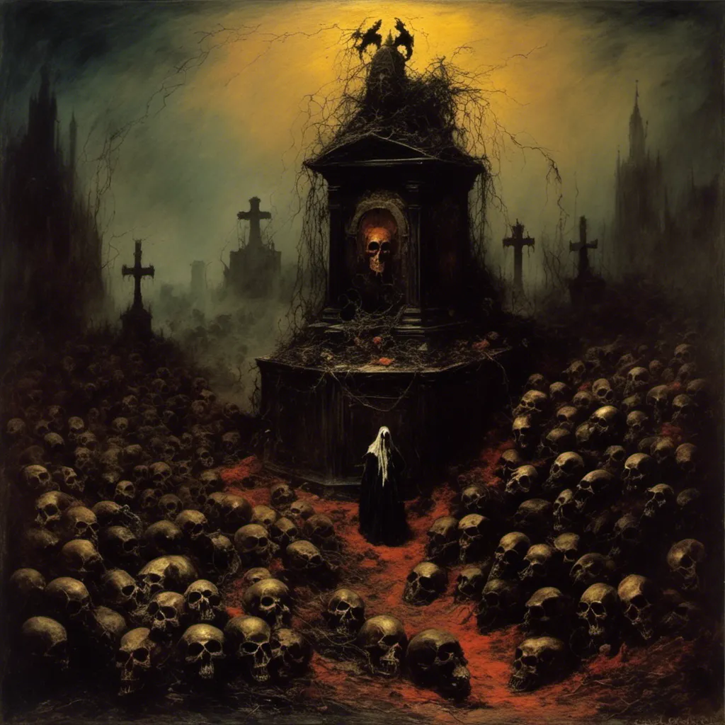 Prompt: <mymodel>surreal masterpiece painting of evil carnivorous shakira, (in the styles of james gurney, Zdzislaw Beksinski), Noose, Tombstone, Funeral Urn, Death's Scythe