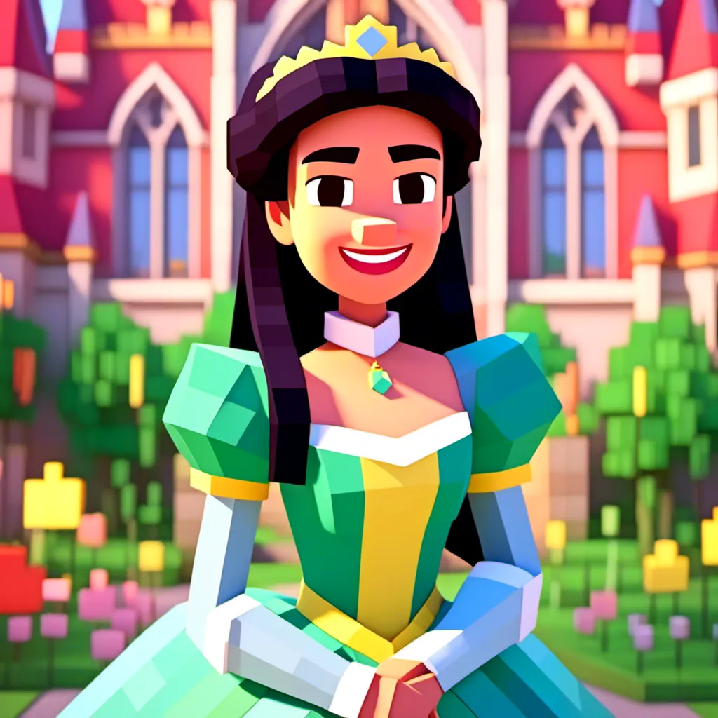 Prompt: <mymodel>Ariel Disney Princess in game-minecraft style as a toon in Disney classic art style, cartoon, oil painting, full body, cute, smiling, 2D, Vivid, Super-Detailed, game-minecraft, Disney classic, Ariel, oil painting, full body, cartoon, cute, smiling, 2D, Vivid, detailed, professional