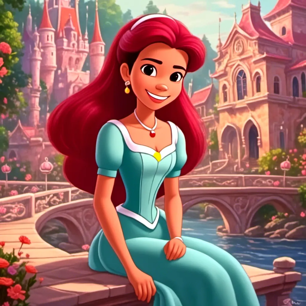 Prompt: <mymodel>as a toon in disney classic art style, cartoon, oil painting, Vivid, Super-Detailed, full body, Ariel Disney Princess, Cute, smiling, 2d