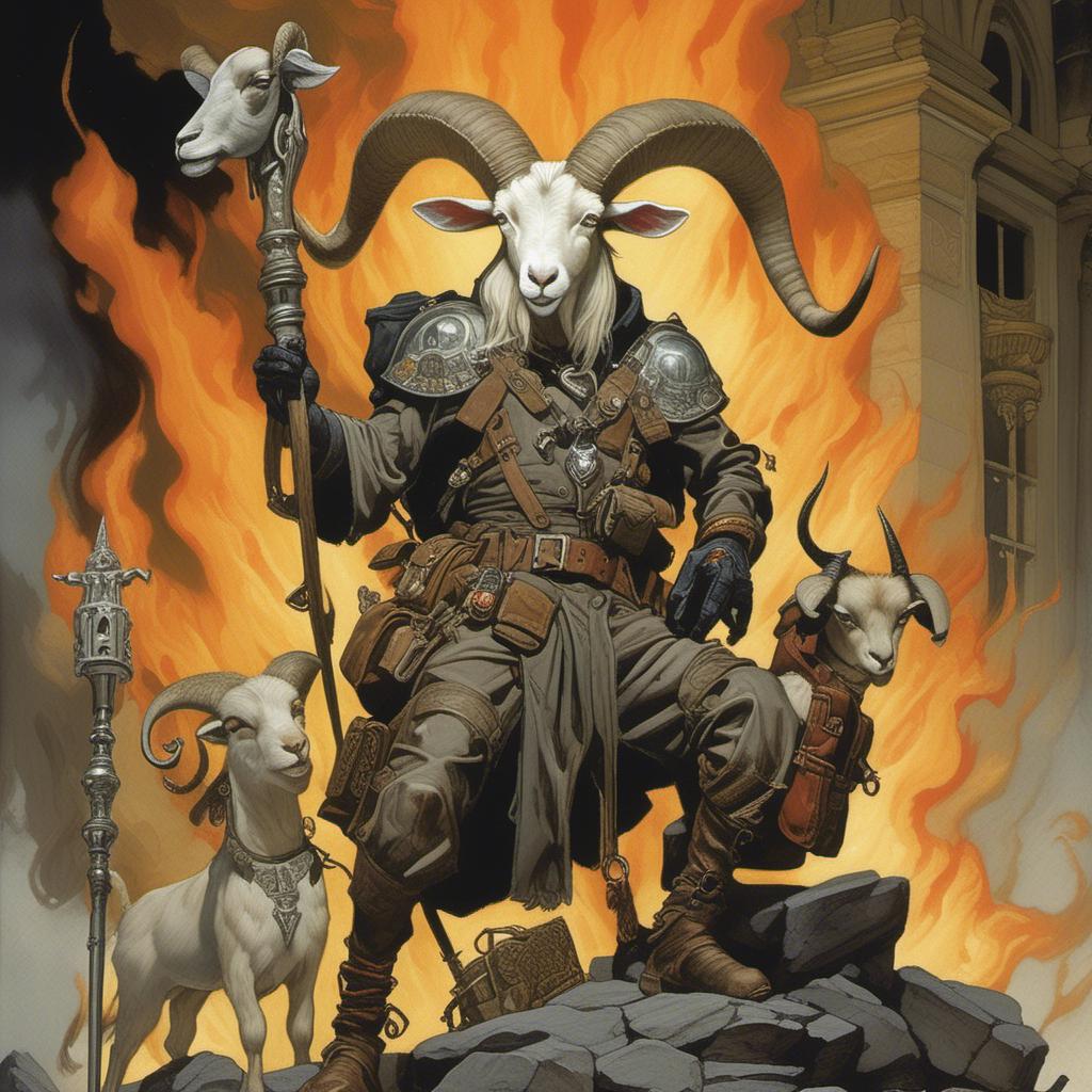 A medieval SATANIC anthropomorphic goat Paladin... | OpenArt