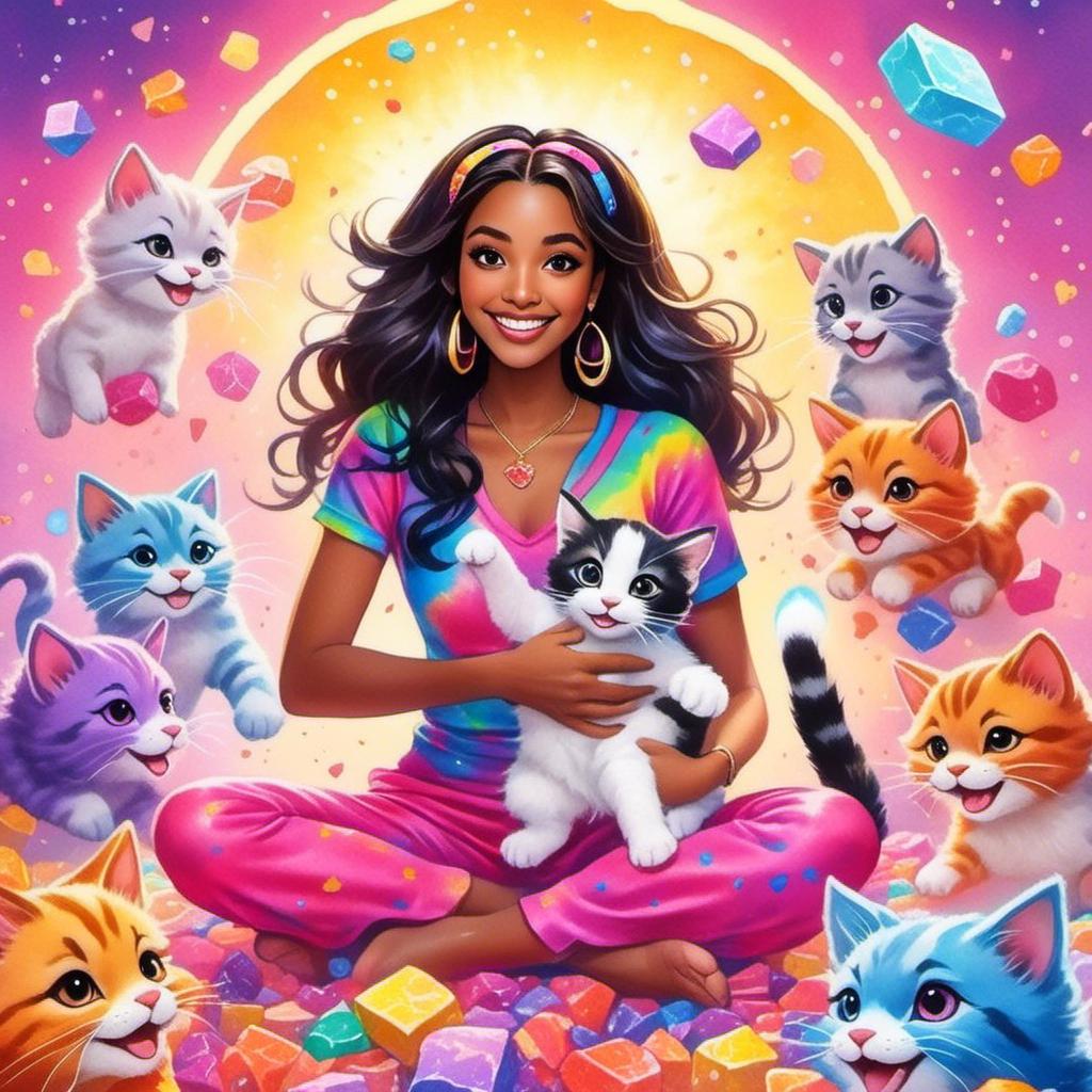 (Watercolor illustration)(Lisa Frank). lau...