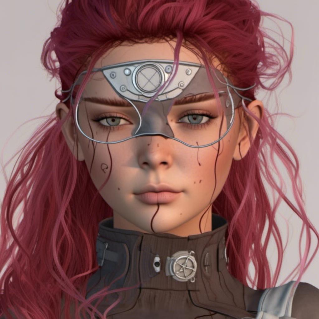 mymodel wearing an science  fiction armor