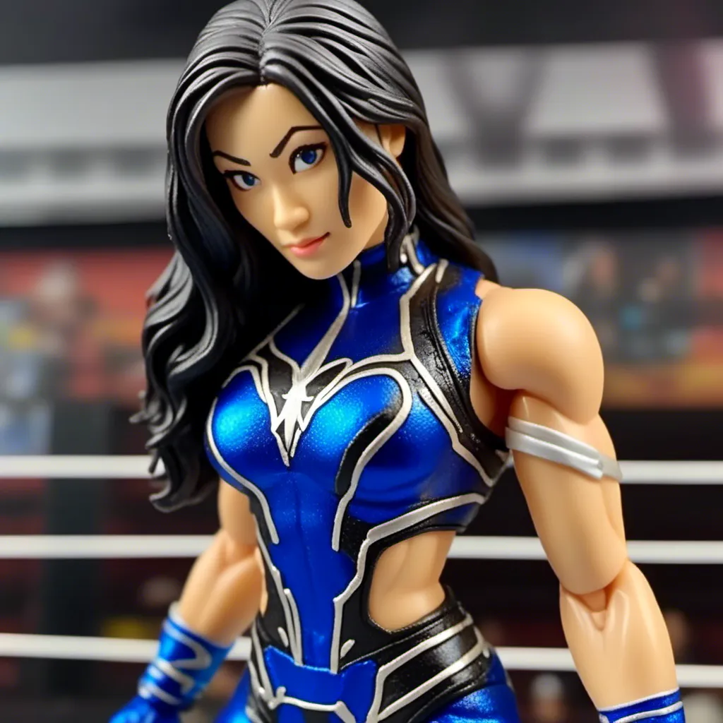 Prompt: <mymodel> as a WWE action figure toy, wearing metal blue lightning-themed wrestling gear, from afar, ultra-detailed, sharp focus