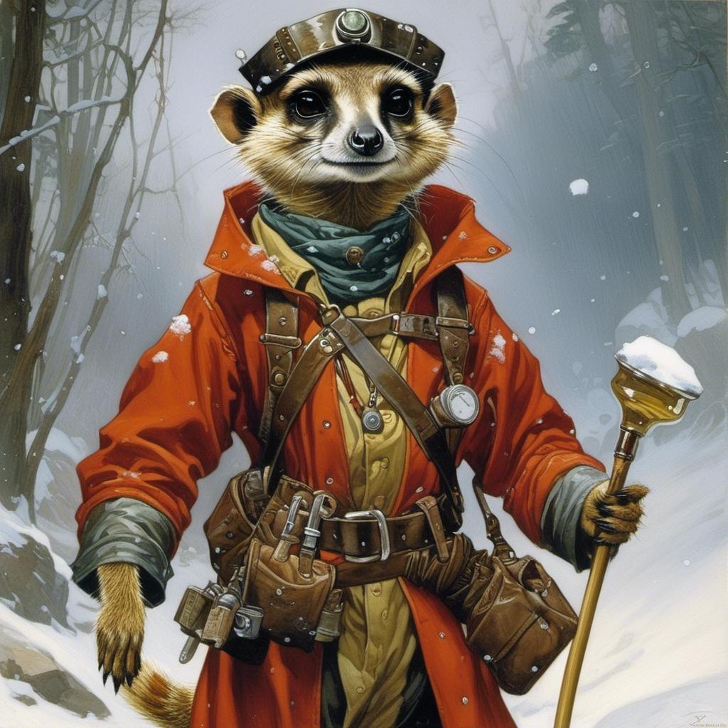 A Medieval Anthropomorphic Meerkat Tinkerer Arti 