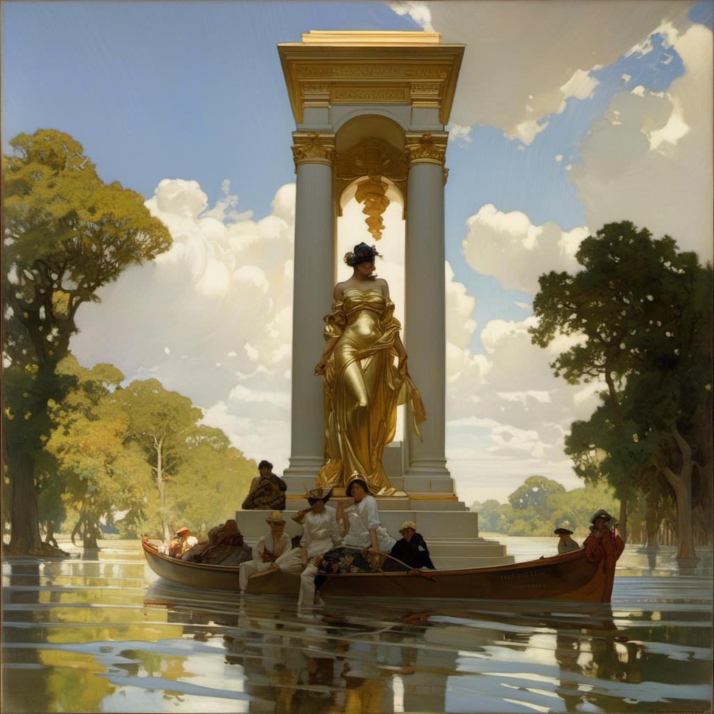 Image AI: Open Art: An ominous and gloomy 

monolith in the middle of a flooded mangroove 

, a stunning Alphonse Mucha's masterpiece in <mymodel> barroque rococo artstyle by Anders Zorn and Joseph Christian Leyendecker

, neat and clear tangents full of negative space 

, a dramatic lighting with detailed shadows and highlights enhancing depth of perspective and 3D volumetric drawing

, a  vibrant and colorful high quality digital  painting in HDR