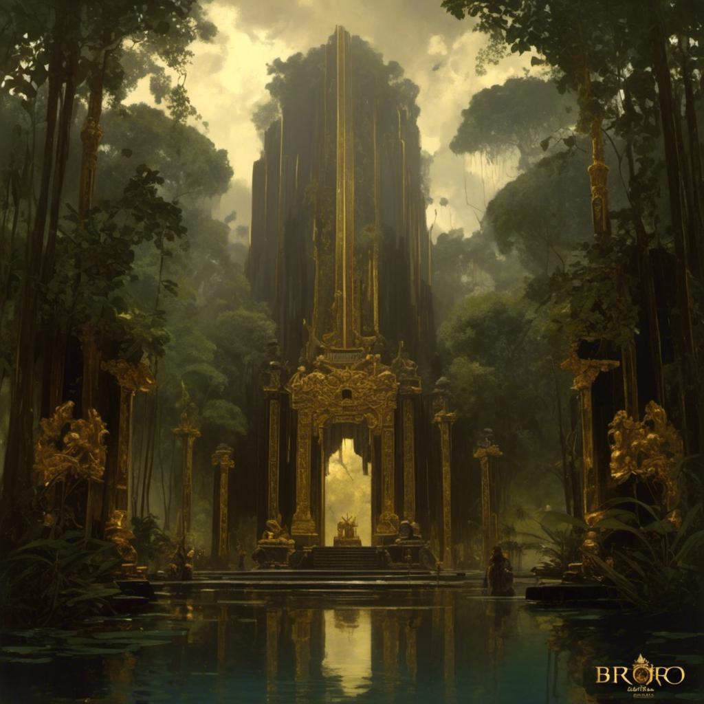 A mymodel a concept environment art landscape  of a gloomy and somber mangrove  swampwith a t