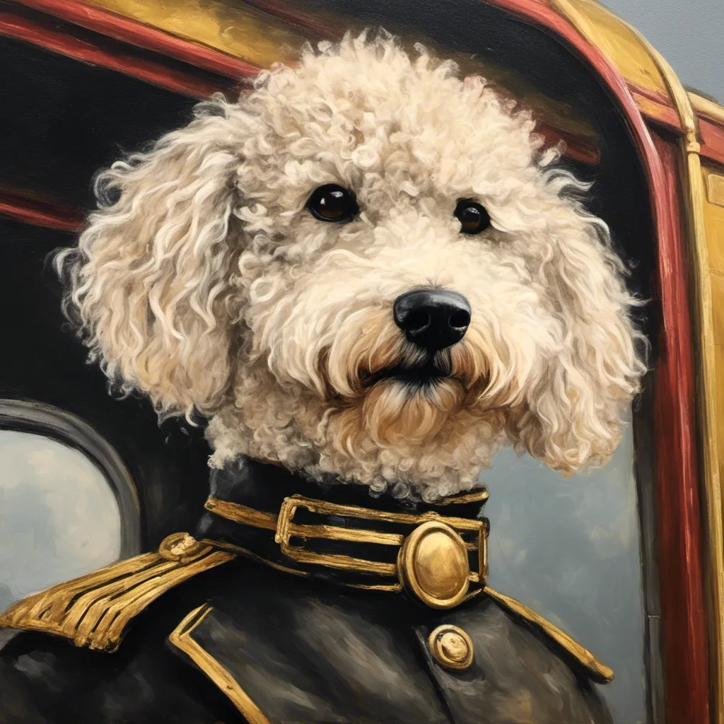 Prompt: <mymodel>
Ultra-detailed, realistic oil painting of a regal dog as a train conductor, vintage steam engine, focused and wise expression, luxurious conductor uniform with gold accents, commanding presence, intricate train details, nostalgic sepia tones, soft natural lighting, high quality, oil painting, vintage, regal dog, steampunk, detailed uniform, commanding presence, nostalgic tones, intricate train, focused expression