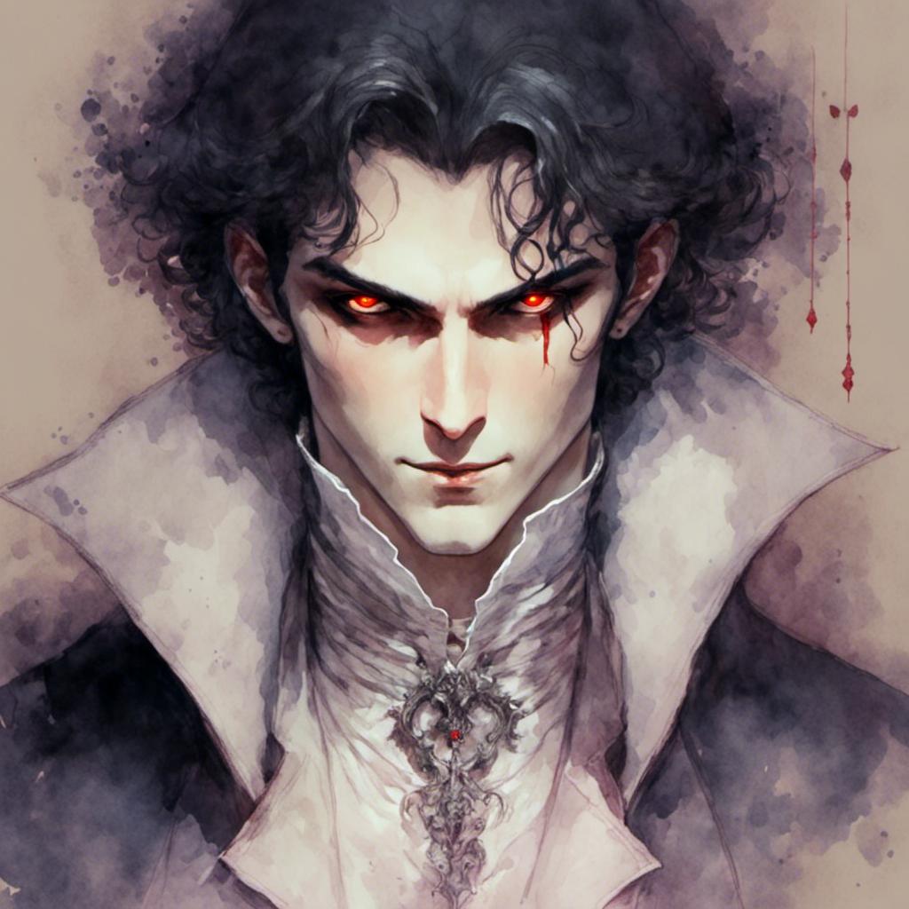 portrait of vampire hunter D, glowing eyes | OpenArt