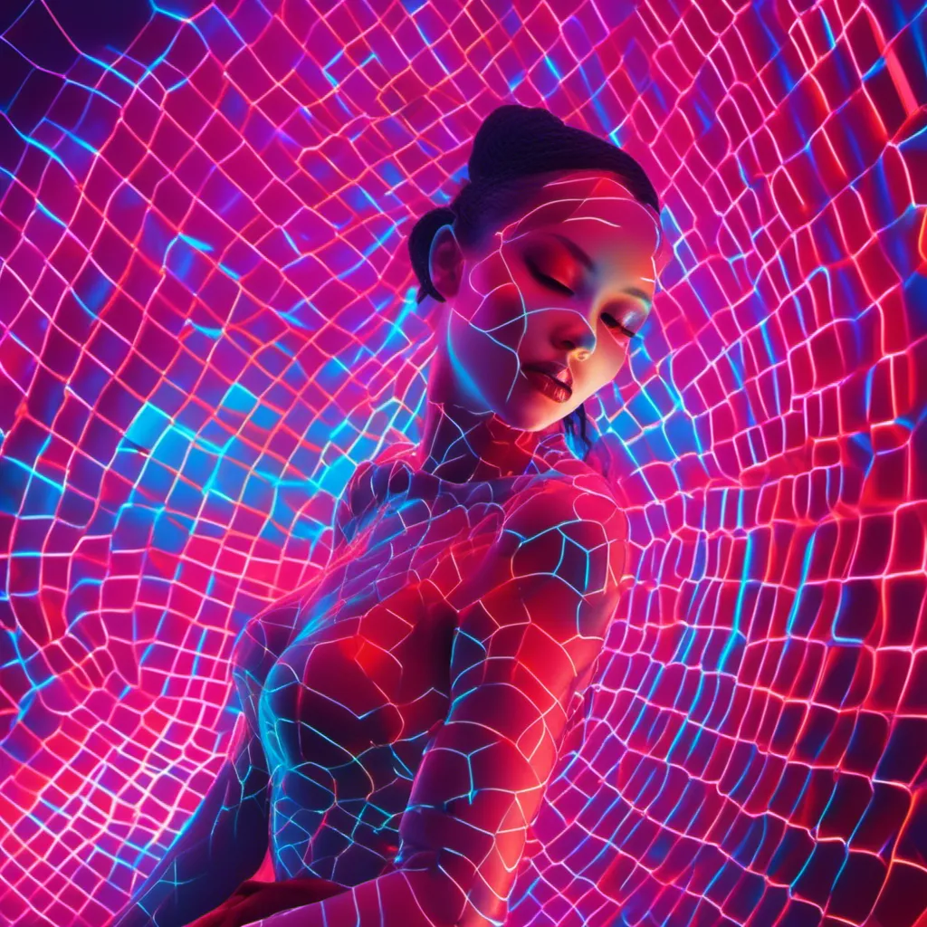 Prompt: a beautiful female demon in a dynamic pose in a retro futuristic synthwave cyberpunk neon paradise in <mymodel> style.  neon lighting, synthwave, cyber, futuristic city atmosphere, art, illustrated, stylized. 