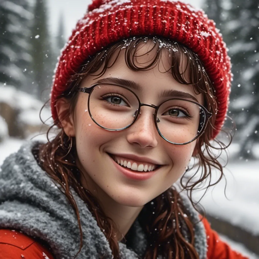 Prompt: <mymodel>(Masterpiece), ultra_fotorealistic, detailed face, best quality, 8K, cute face, she is sitting in the warm sun, smiling, red glasses