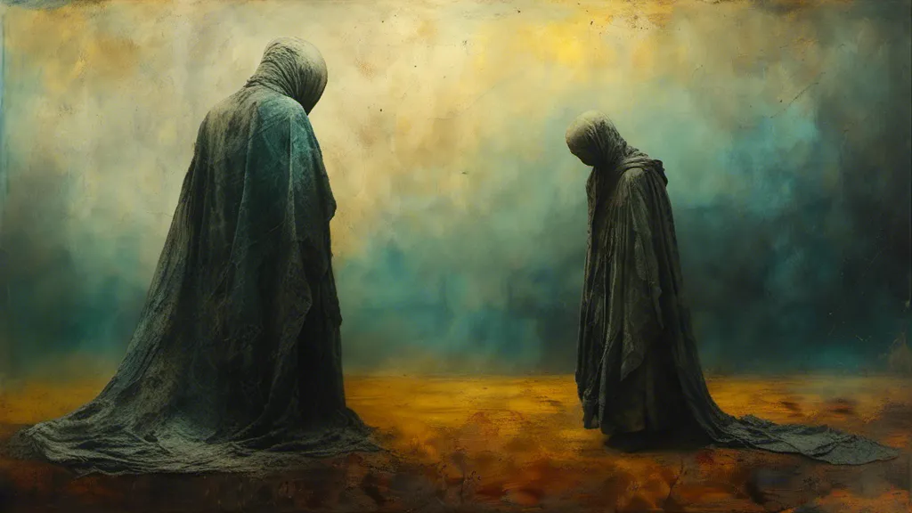 Prompt: <mymodel> colorful pinhole photography:faces and garments designed on partchment, with scribbles all around it, multicolored textures, hyuperdetailes poetics from your innermost self. Crepuscule. By the artist "nicola samori", by the artist "frank c. pape", by the artist "gerald brom"