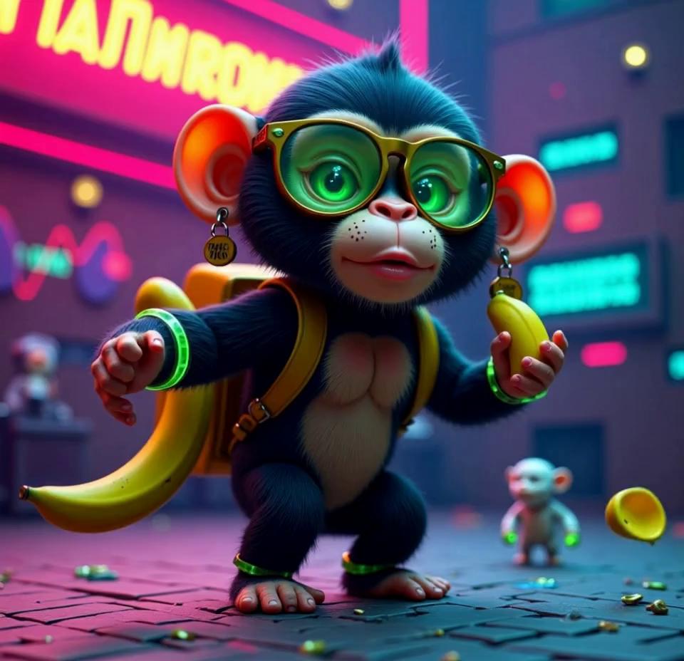 Prompt: "I've been walking bananas since 2020!"
"I don't mine gold, I mine banana NFTs!"
"If you can't explain crypto to a chimpanzee... then you don't understand it."
"Invest like a monkey… with a future!"
"Bitcoin is dancing again… okay, time for BananaCoin!"
"Yeah, baby, just like the banana tree – growing and growing
"Now I'm waiting for it to ripen… literally."
"Are you still keeping money in a jar?"

