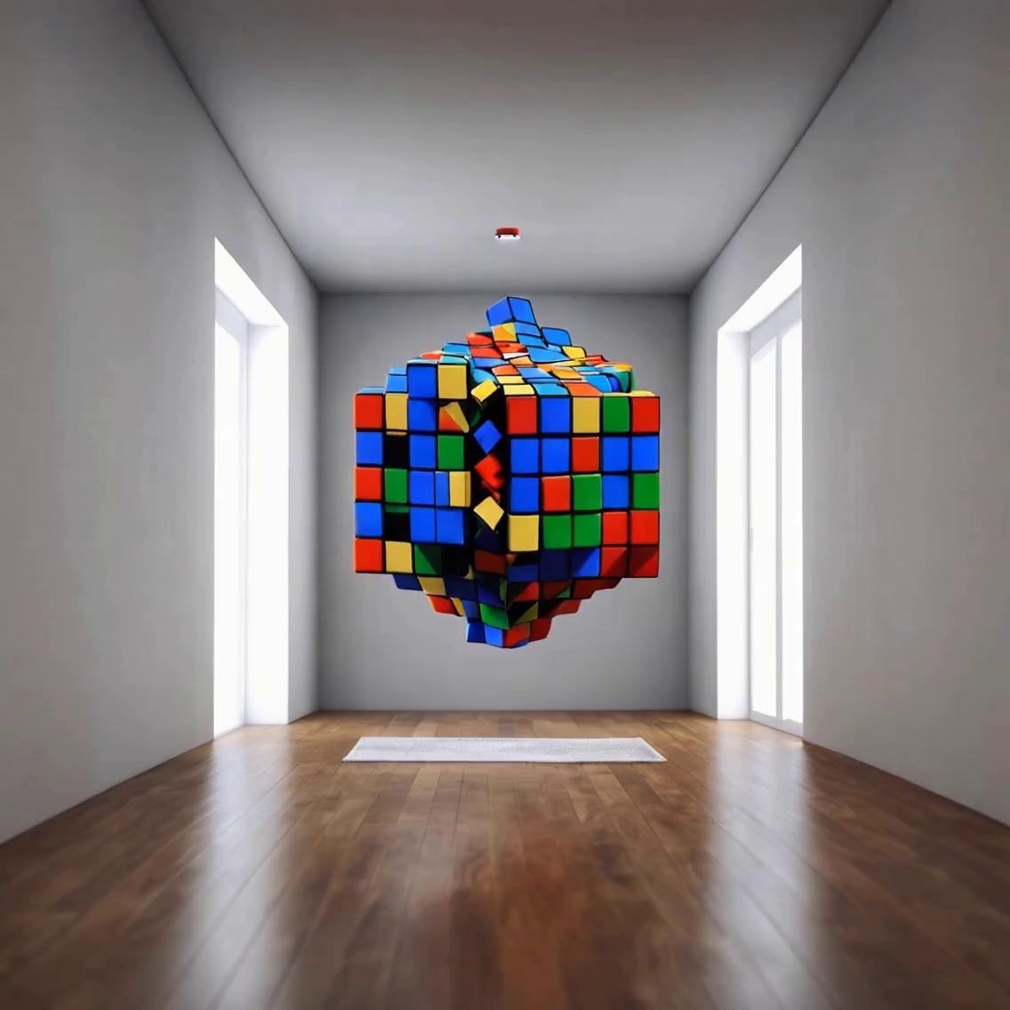 Prompt: Make a video that shows how to conplete this rubix cube