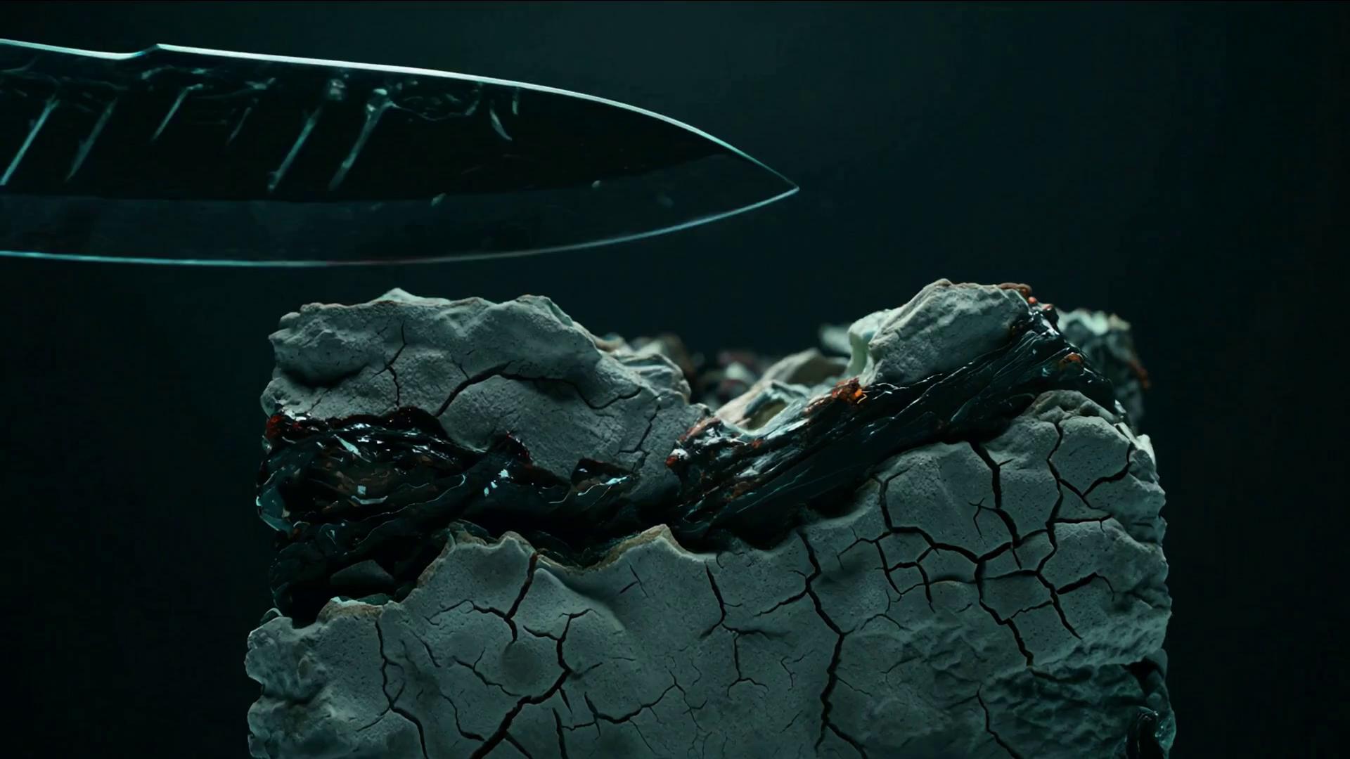 Prompt: Create an ASMR cutting video featuring a realistic block of radioactive waste material with a cracked, crusty gray exterior glowing faint green. As a sharp knife slowly slices through it, thick neon green ooze seeps out with a viscous, sticky texture, emitting a soft luminescent glow.

The video should use close-up, macro shots of the knife entering and pulling through the material, highlighting squishy textures and ooze movements in extreme detail. Lighting should be dramatic, with a single overhead spotlight and a black, non-reflective background to enhance the neon glow. Optional subtle fog or mist swirls in the background for atmosphere.

Capture ASMR sounds with isolated, high-fidelity recordings of wet slicing, squelching, and ooze dripping. Add a low, soft electronic hum in the background to evoke a radioactive environment. Frame rate should be 60 fps for ultra-smooth slow-motion replays of cuts.

Color palette: black, neon green, dark gray. Mood: eerie yet oddly satisfying, evoking dangerous but mesmerizing vibes.”