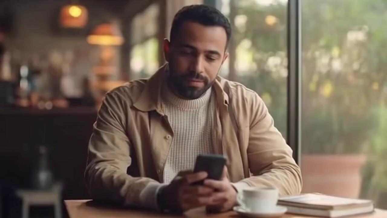 Prompt: Emotional 12-second cinematic short film showing a long-distance couple. A man abroad (modern café, daylight, stylish casual clothes) looks at his phone missing his girlfriend in Brazil. He opens the website Cyber-Florist.com, selects a bouquet, and clicks “Send.” Cut to Brazil: bright sunny doorstep, woman in summer dress opens door and smiles joyfully receiving a colorful flower bouquet. Quick transition to a short video call — they smile at each other with love. Final frame shows the logo and text: “Cyber-Florist.com — Delivering love across Brazil 💖”.

Style: soft natural lighting, cinematic bokeh, 50mm lens, realistic color grade, emotional storytelling tone.
Music: gentle romantic guitar or light bossa nova background.
Language: On-screen text in English with Portuguese subtitle below.
(“Missing someone in Brazil?” → “Saudades de alguém no Brasil?”)
(“Send flowers in seconds” → “Envie flores em segundos”)
(“Delivering love across Brazil” → “Entregando amor em todo o Brasil”)