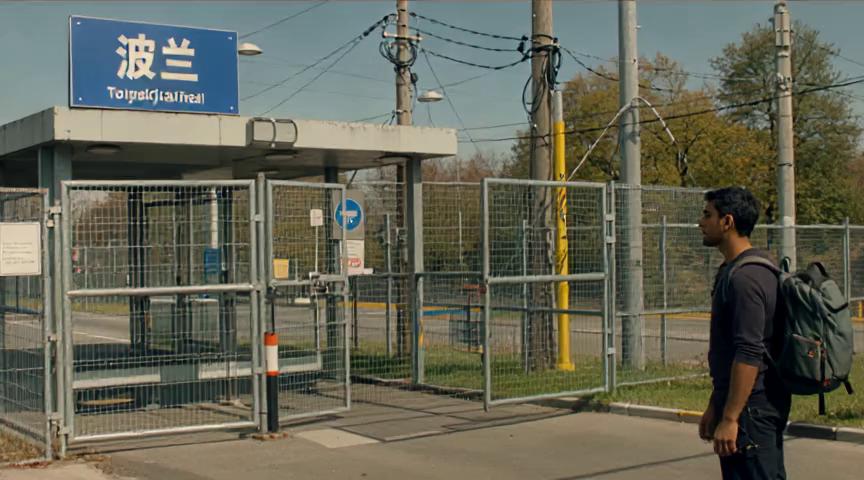 Prompt: Dark skin migrant sating:
"This is it. The moment I've been waiting for — crossing into Poland. First time here. No idea what to expect. Just me, my backpack, and this feeling that something’s about to change."